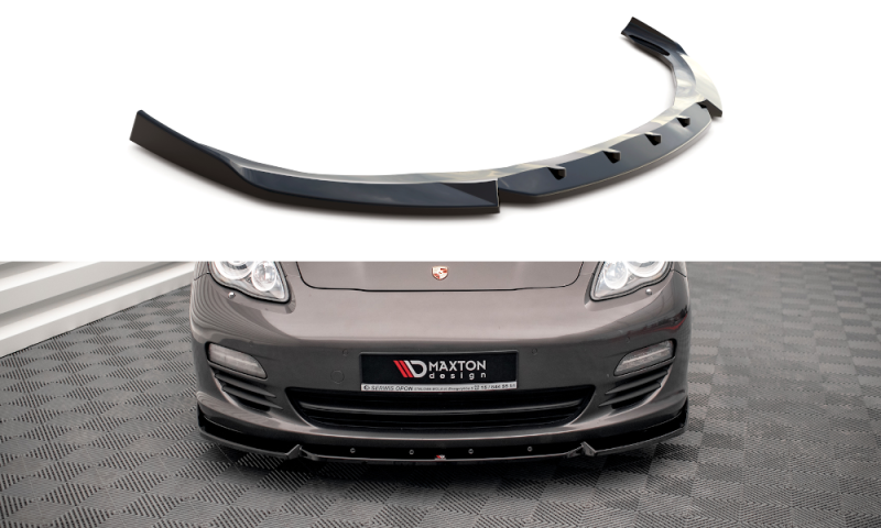 Maxton Front Ansatz V.2 für Porsche Panamera / Panamera Diesel 970 schwarz Hochglanz PO-PA-970-FD2-G