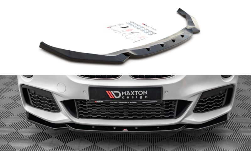 Maxton Front Ansatz V.1 für BMW X1 M-Paket F48 schwarz Hochglanz BM-X1-48-MPACK-FD1-G