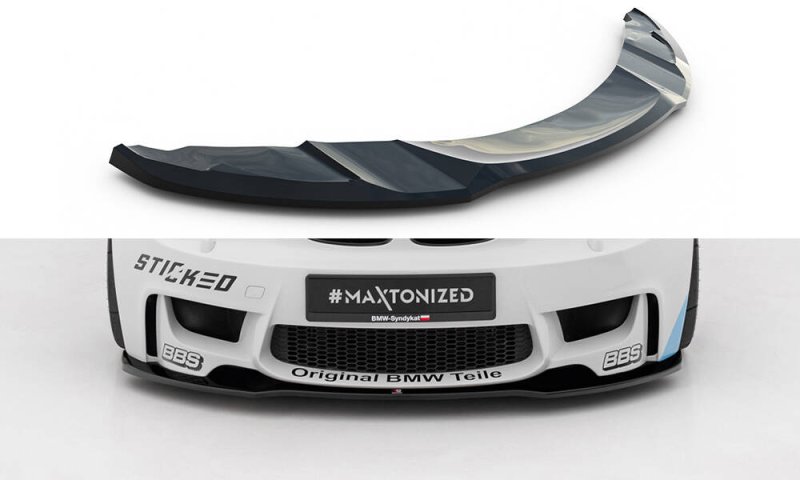 Maxton Front Ansatz BMW 1er M Coupe E82 schwarz Hochglanz BM-1-82-M-FD1-G