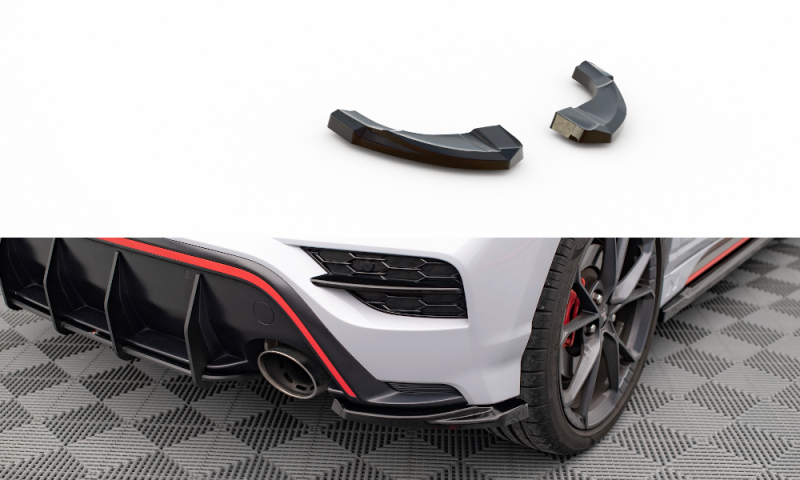 Maxton Heck Ansatz Flaps Diffusor V.1 für Hyundai Kona Mk1 schwarz Hochglanz HY-KO-1-N-RSD1-G