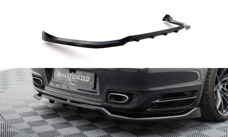 Maxton Mittlerer Cup Diffusor Heck Ansatz Porsche 911 Turbo 997 schwarz Hochglanz PO-911-997-TURBO-RD1G+RD2-G