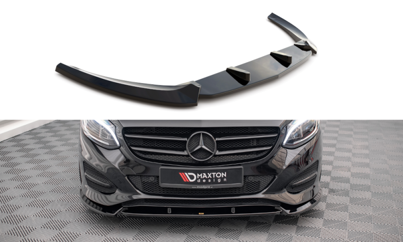 Maxton Front Ansatz für Mercedes-Benz B W246 Facelift schwarz Hochglanz ME-B-246F-FD1-G