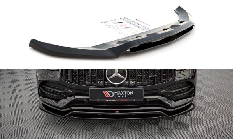 Maxton Front Ansatz für Mercedes-Benz GLC Coupe AMG-Line C253 Facelift schwarz Hochglanz ME-GLC-C253F-AMGLINE-FD1G+FD1R-G