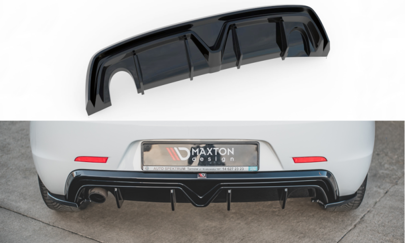 Maxton Diffusor Heck Ansatz für Alfa Romeo Giulietta Facelift (Einzelauspuffversion) AL-GU-1F-RS1GO__