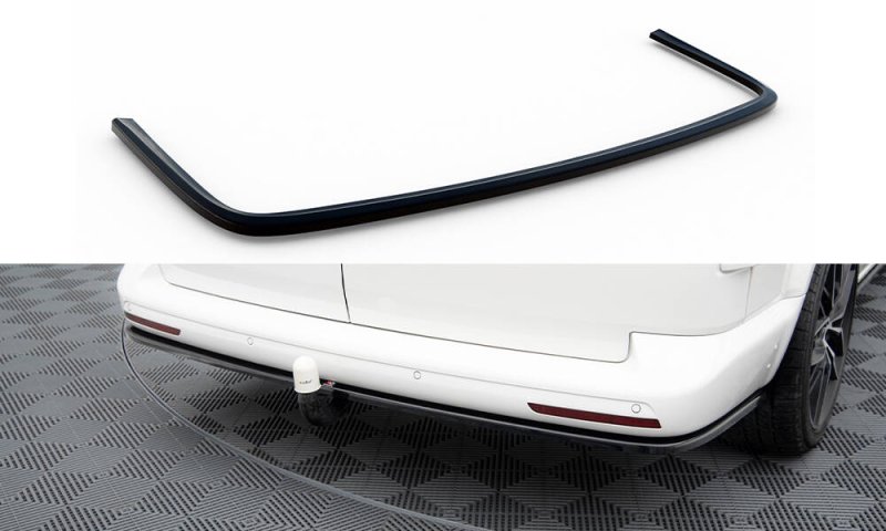 Maxton Mittlerer Cup Diffusor Heck Ansatz VW T6 Long Facelift schwarz Hochglanz VW-T6F-LONG-RD1-G