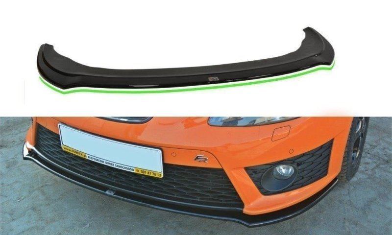 Maxton Front Ansatz V.2 für SEAT LEON MK2 CUPRA / FR Facelift schwarz Hochglanz SE-LE-2F-FR-FD2-G