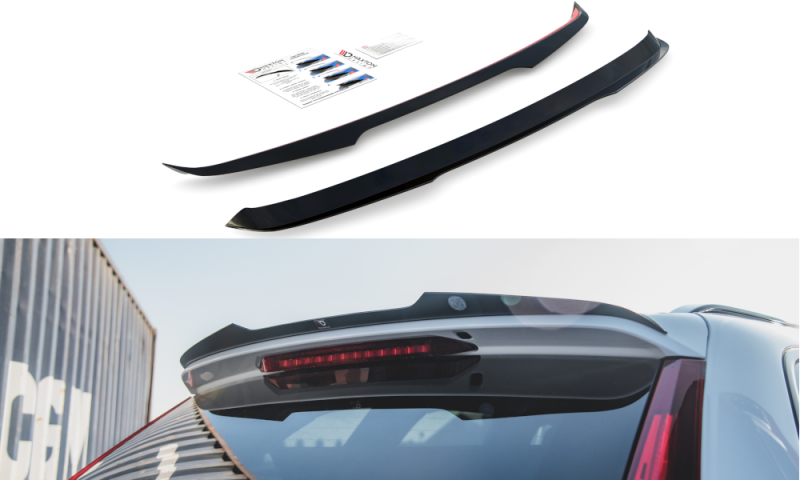 Maxton Spoiler CAP für Volvo XC60 Mk2 R-Design schwarz Hochglanz VO-XC60-2-RDESIGN-CAP1-G