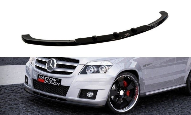 Maxton Front Ansatz für MERCEDES GLK W204 (FÜR STANDARD STOßSTANGE) schwarz Hochglanz ME-GLK-204-FD1-G
