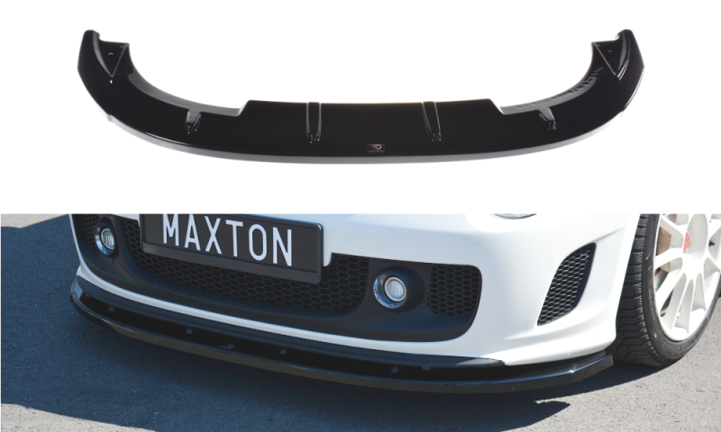 Maxton Front Ansatz V.2 Abarth 500 Mk1 schwarz Hochglanz FI-500-ABARTH-FD2-G