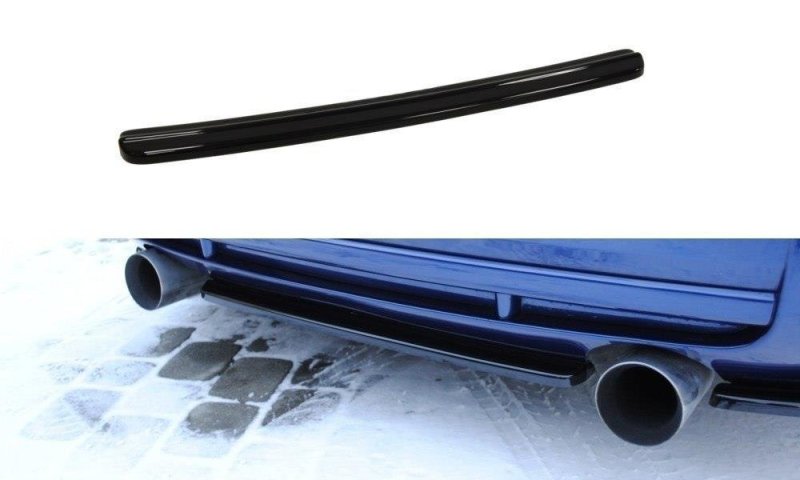 Maxton Mittlerer Diffusor Heck Ansatz für TOYOTA CELICA T23 vor Facelift schwarz Hochglanz TO-CE-7-RD1-G