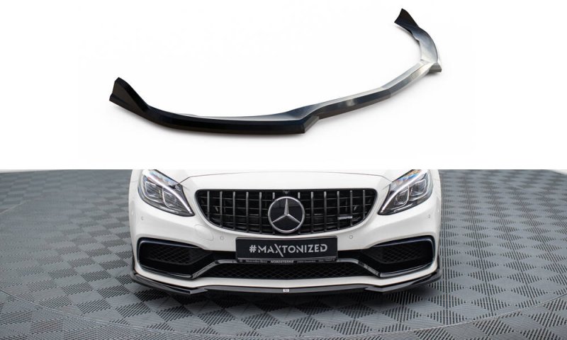 Maxton Front Ansatz V.3 Mercedes-AMG C63 Limousine / Kombi W205 / S205 schwarz Hochglanz ME-C-205-63-FD2-G