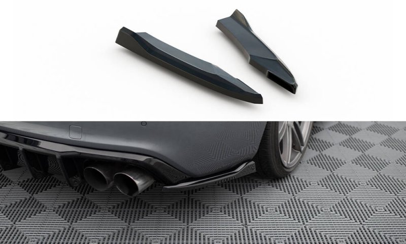 Maxton Heck Ansatz Flaps Diffusor Audi S5 / A5 S-Line Coupe 8T Facelift schwarz Hochglanz AU-S5-1F-RSD2-G