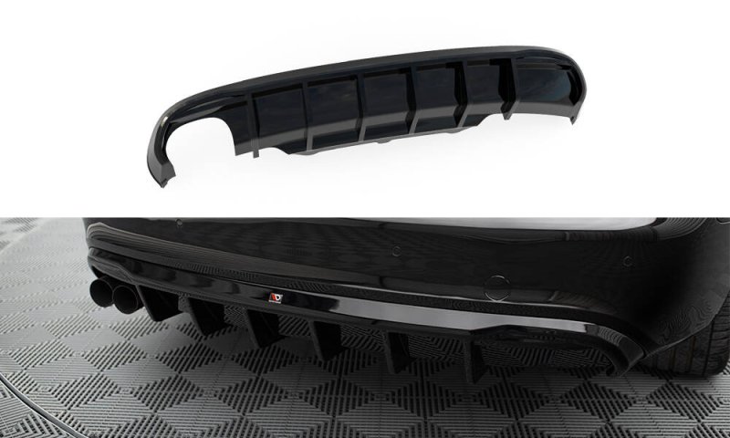Maxton Diffusor Heck Ansatz Audi A5 Coupe / Cabrio S-Line 8T (Einseitige Doppelauspuffversion) AU-S5-1-RS1GOO_