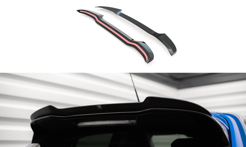 Maxton Spoiler CAP V.1 für Peugeot 208 Mk2 schwarz Hochglanz PE-208-2-CAP1-G