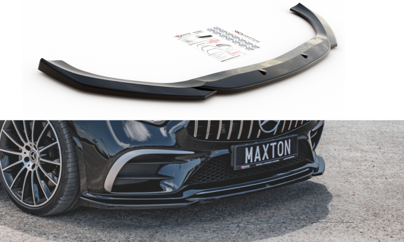 Maxton Front Ansatz V.1 für Mercedes-Benz CLS AMG-Line C257 schwarz Hochglanz ME-CLS-257-AMGLINE-FD1-G