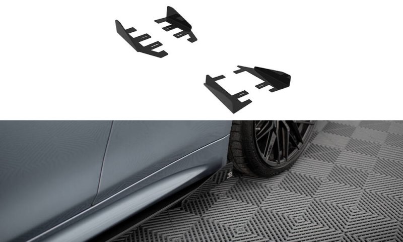 Maxton Side Flaps BMW 4er Coupe / Gran Coupe / Cabrio M-Paket F32 / F36 / F33 schwarz Hochglanz BM4F32MPACKCNC-SF1-G