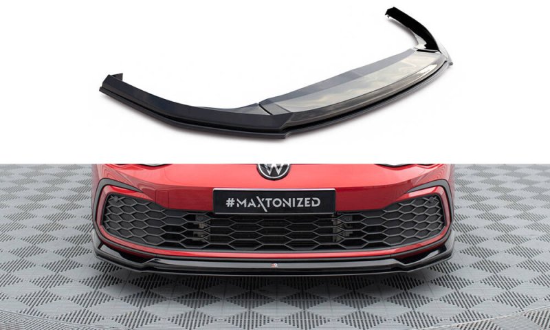 Maxton Front Ansatz V.6 VW Golf GTI / GTE / GTD / R-Line Mk8 schwarz Hochglanz VW-GO-8-GTI-FD6G+FD6R-G