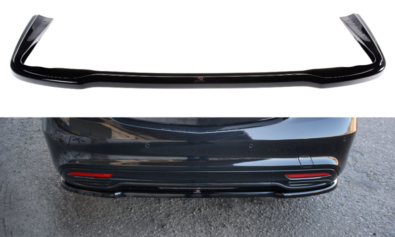 Maxton Mittlerer Diffusor Heck Ansatz für Mercedes S-KLASSE AMG-LINE W222 schwarz Hochglanz ME-S-222-AMGLINE-RD1-G