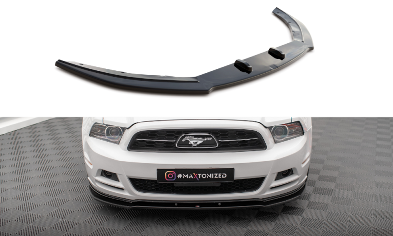 Maxton Front Ansatz für Ford Mustang Mk5 Facelift schwarz Hochglanz FO-MU-5-FD1-G