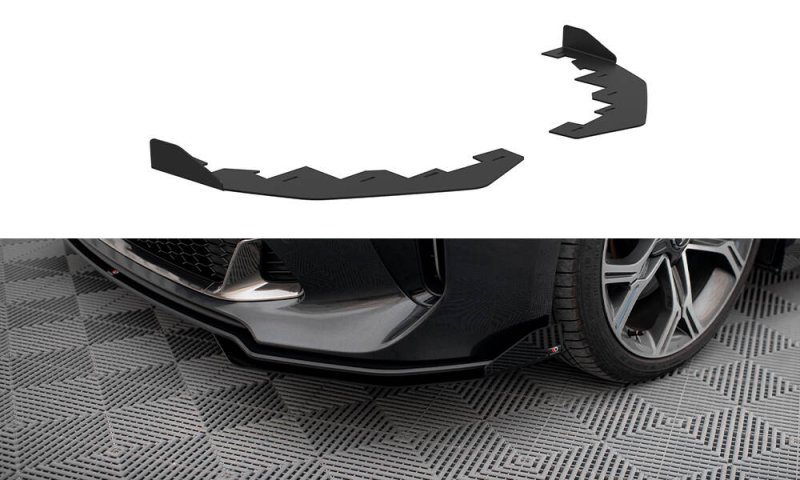 Maxton Front Flaps Kia Stinger GT / GT-Line / Standard Mk1 schwarz Hochglanz KIST1GTLINECNC-FSF1-G