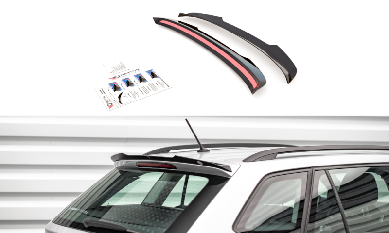 Maxton Spoiler CAP für Skoda Fabia Combi Mk3 schwarz Hochglanz SK-FA-3-CAP1-G