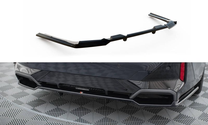 Maxton Mittlerer Cup Diffusor Heck Ansatz V.2 BMW 5er / i5 M-Paket G60 schwarz Hochglanz BM-5-G60-MPACK-RD2G+RD3-G