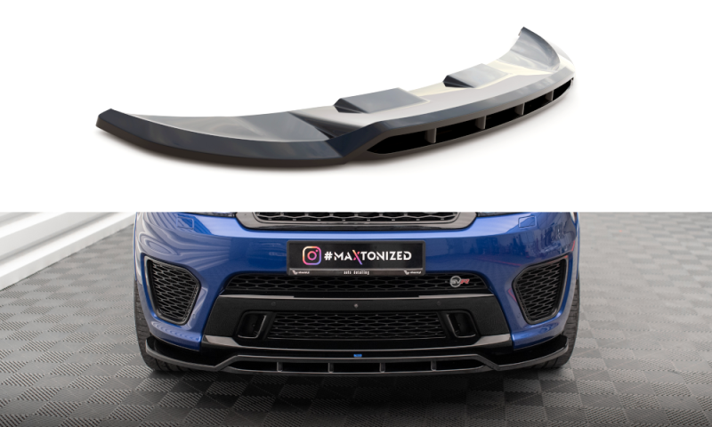 Maxton Front Ansatz V.2 für Land Rover Range Rover Sport SVR Mk2 schwarz Hochglanz LR-RR-SPORT-2-SVR-FD2G+FD2R-G