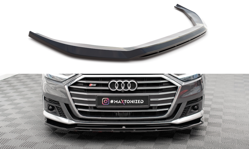 Maxton Front Ansatz V.1 für Audi S8 / A8 S-Line D5 schwarz Hochglanz AU-S8-D5-FD1G+FD1R-G
