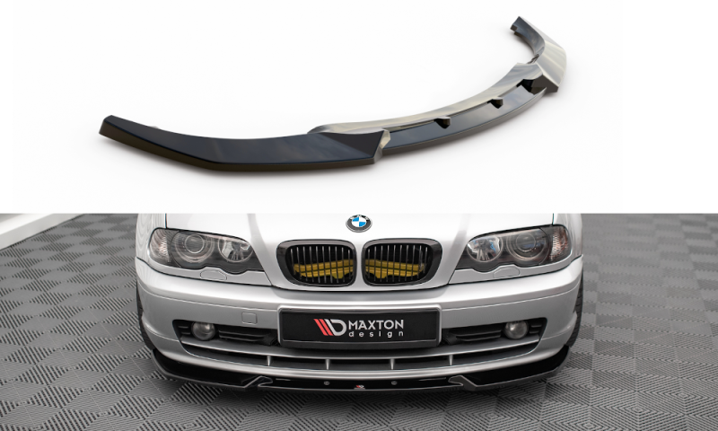 Maxton Front Ansatz V.3 BMW 3er Coupe E46 schwarz Hochglanz BM-3-46-C-FD3-G