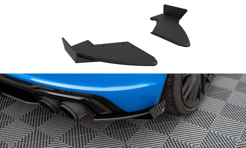 Maxton Street Pro Heck Ansatz Flaps Diffusor + Flaps Audi TT S 8S Facelift schwarz Hochglanz AUTT3SCNC-RSD1B+RSF1-G