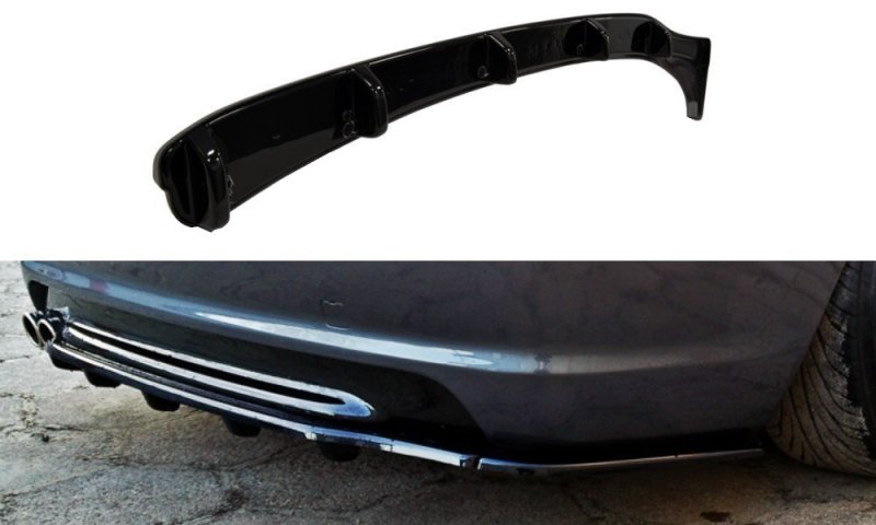 Maxton Mittlerer Diffusor Heck Ansatz für BMW 3er E46 M Paket COUPE DTM LOOK schwarz Hochglanz BM-3-46-C-MPACK-RD1+RD2-G
