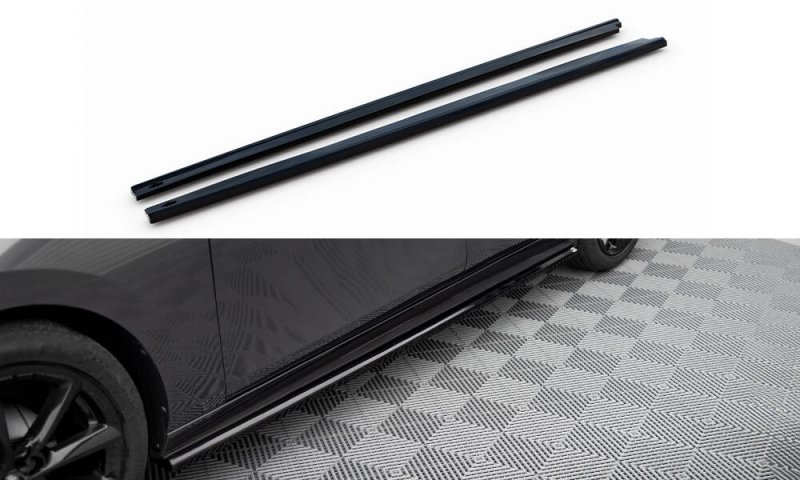 Maxton Seitenschweller Ansatz Mazda 3 Mk4 schwarz Hochglanz MA-3-4-SD1-G