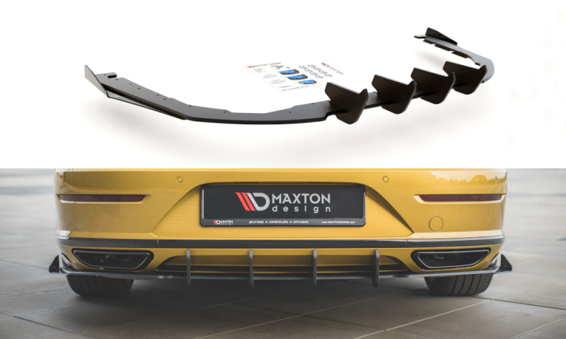 Maxton Racing Diffusor Heck Ansatz +Flaps für Volkswagen Arteon R-Line schwarz Hochglanz VWAR1RLINECNC-RS1B+BRBI+RSF1-G