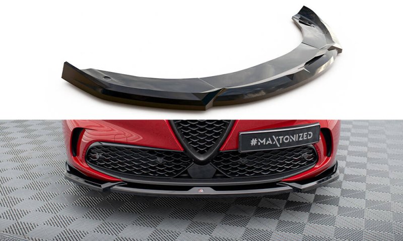 Maxton Front Ansatz V.1 Alfa Romeo Tonale Mk1 schwarz Hochglanz AL-TO-1-FD1-G