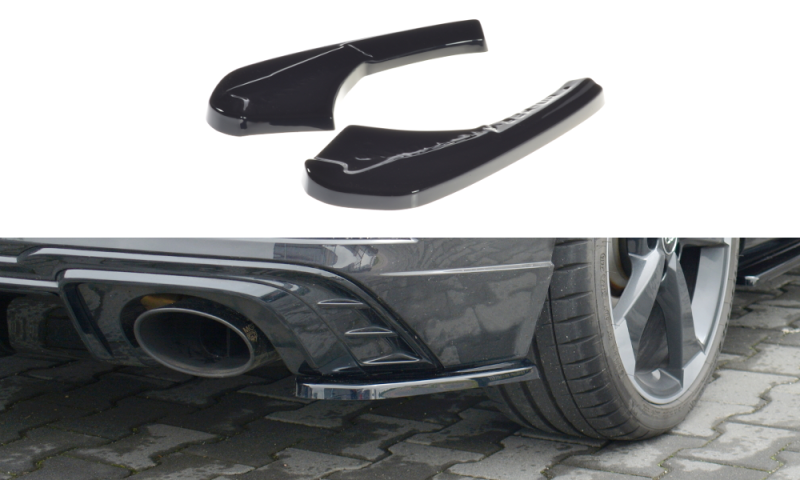 Maxton Heck Ansatz Flaps Diffusor für Audi RS3 8V FL Sportback schwarz Hochglanz AU-RS3-8VF-RSD1-G