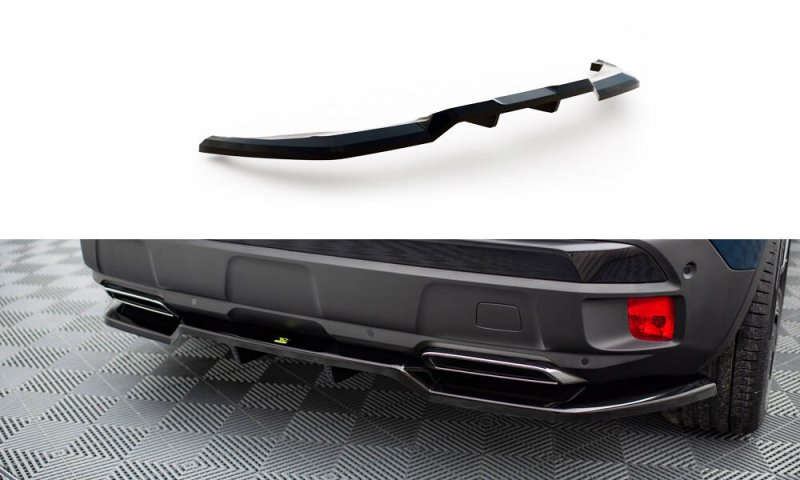 Maxton Mittlerer Cup Diffusor Heck Ansatz Peugeot 3008 GT-Line Mk2 Facelift schwarz Hochglanz PE-3008-2F-GTLINE-RD1G+RD2-G