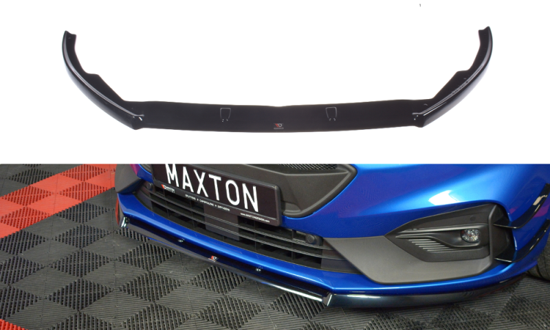 Maxton Front Ansatz V.2 für Ford Focus ST / ST-Line Mk4 schwarz Hochglanz FO-FO-4-STLINE-FD2-G