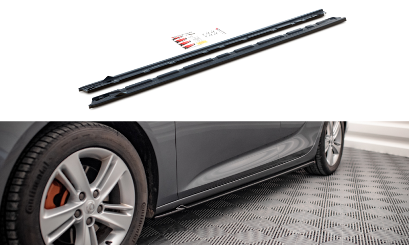 Maxton Seitenschweller Ansatz für Opel Insignia Mk2 schwarz Hochglanz OP-IS-B-SD1-G