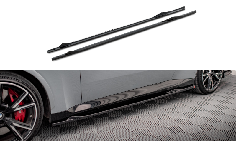 Maxton Seitenschweller Ansatz für V.2 für BMW 2 Coupe M-Paket / M240i G42 schwarz Hochglanz BM-2-42-MPACK-SD2-G