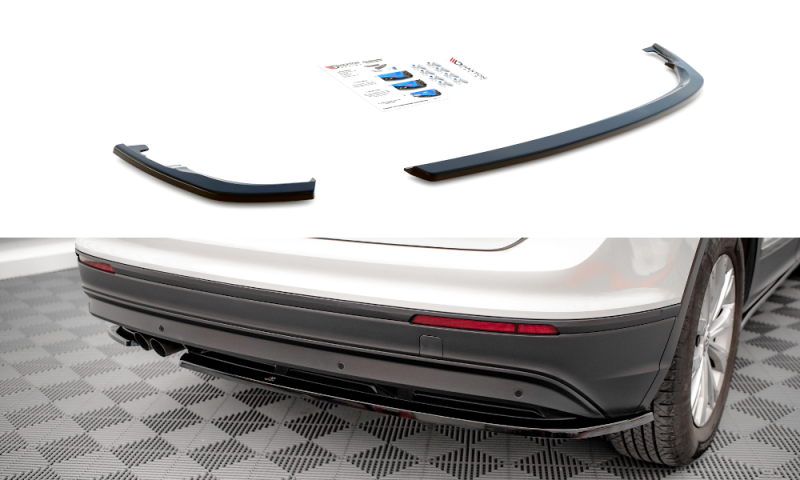 Maxton Heck Ansatz Flaps Diffusor für Volkswagen Tiguan Mk2 schwarz Hochglanz VW-TI-2-RSD1-G