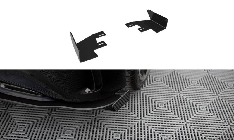 Maxton Hintere Seiten Flaps Mercedes-Benz A AMG-Line W176 Facelift schwarz Hochglanz MEA176FAMGLINECNC-RSF1-G