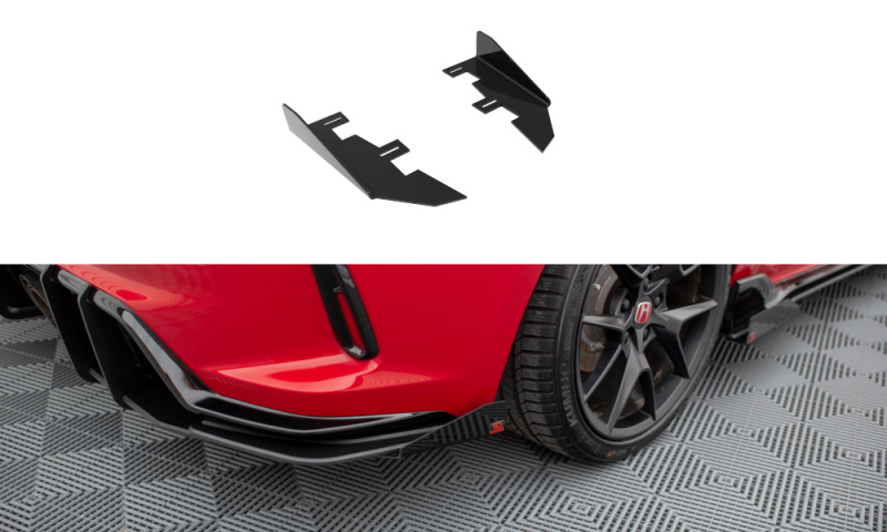 Maxton Hintere Seiten Flaps für Honda Civic Type-R Mk 11 schwarz Hochglanz HOCI11TYPERCNC-RSF1-G