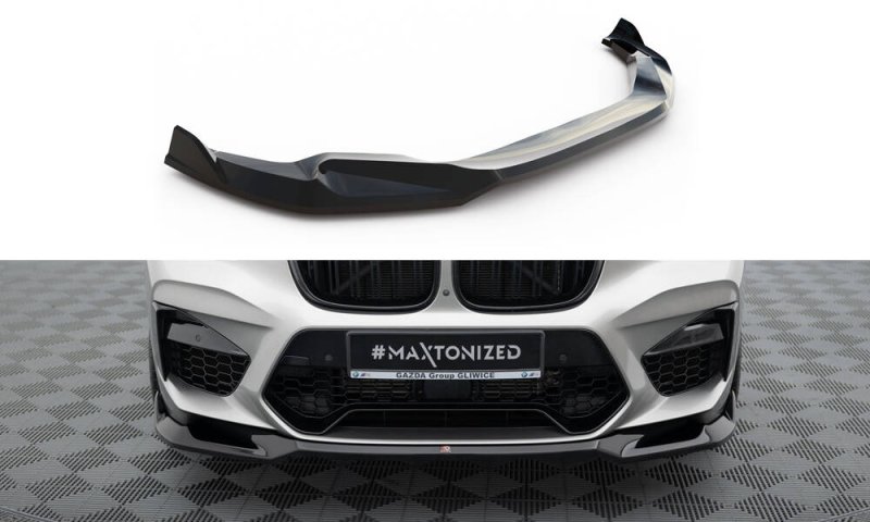 Maxton Front Ansatz V.2 BMW X4 M F98 schwarz Hochglanz BM-X4M-F98-FD2-G