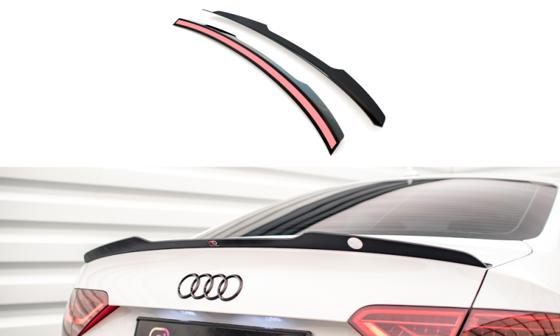 Maxton Spoiler CAP V.2 für Audi A5 / A5 S-Line / S5 Coupe 8T schwarz Hochglanz AU-A5-1F-CAP1-G