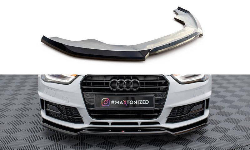 Maxton Front Ansatz V.2 Audi A4 Competition B8 Facelift schwarz Hochglanz AU-A4-B8F-COMP-FD2-G