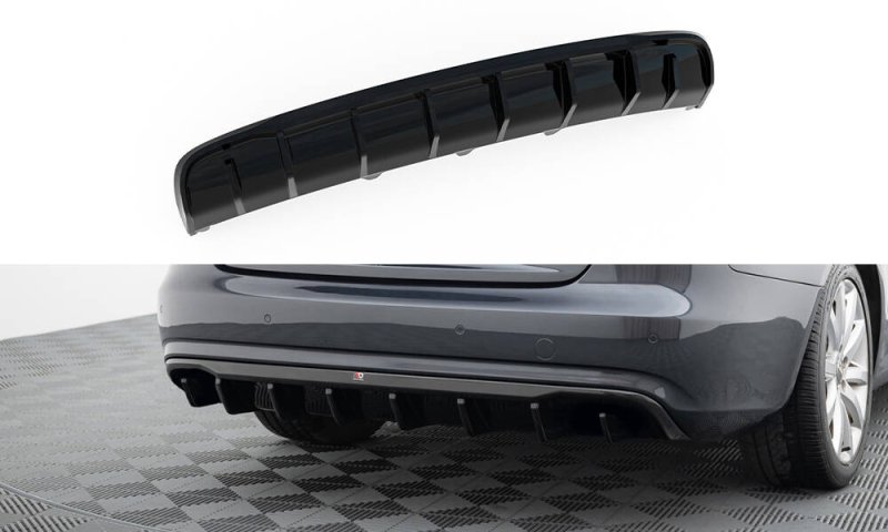 Maxton Diffusor Heck Ansatz Audi A4 B8 Facelift (Version ohne Auspuff) schwarz Hochglanz AU-A4-B8F-RS1-G