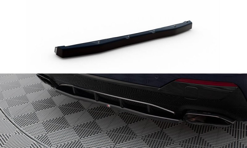 Maxton Mittlerer Cup Diffusor Heck Ansatz BMW 4er M440i G22 / G23 / G22 Facelift / G23 Facelift schwarz Hochglanz BM-4-G22-MPACK-RD2-G