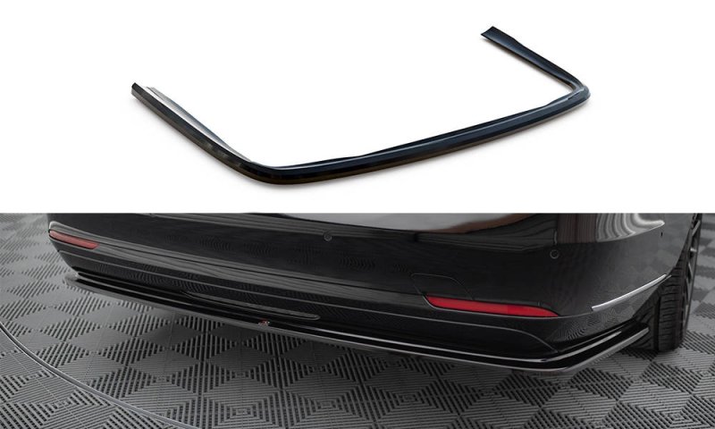 Maxton Mittlerer Cup Diffusor Heck Ansatz V.2 Mercedes-Benz S W222 schwarz Hochglanz ME-S-222-RD2-G