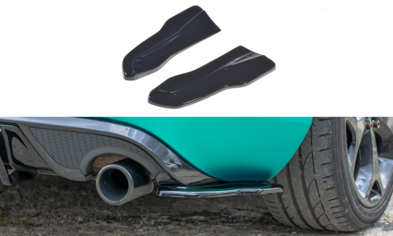 Maxton Heck Ansatz Flaps Diffusor für Volvo V40 R-design schwarz Hochglanz VO-V40-2-RDESIGN-RSD1-G