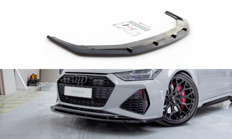 Maxton Front Ansatz V.2 für Audi RS6 C8 / RS7 C8 schwarz Hochglanz AU-RS6-C8-FD2-G